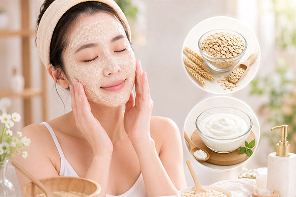 mặt nạ phục hồi da yến mạch và sữa chua