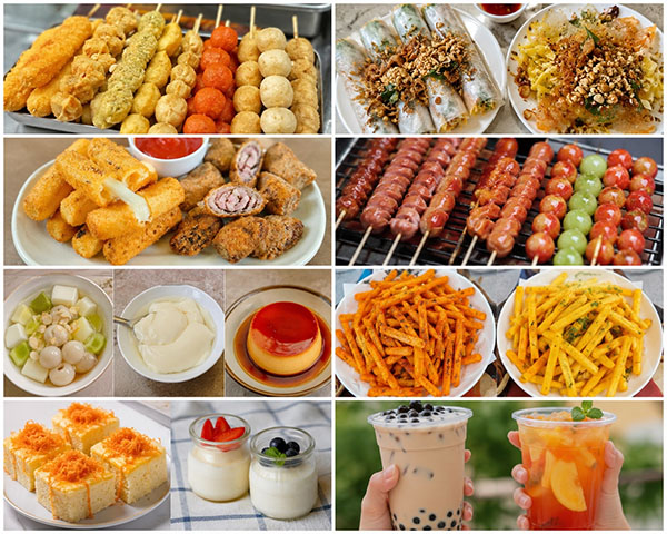 món ăn vặt cho mẹ bỉm kinh doanh tại nhà