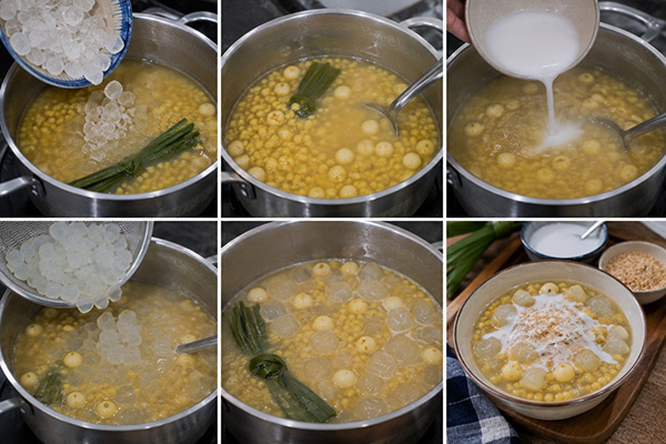 chè đậu xanh nha đam hạt sen